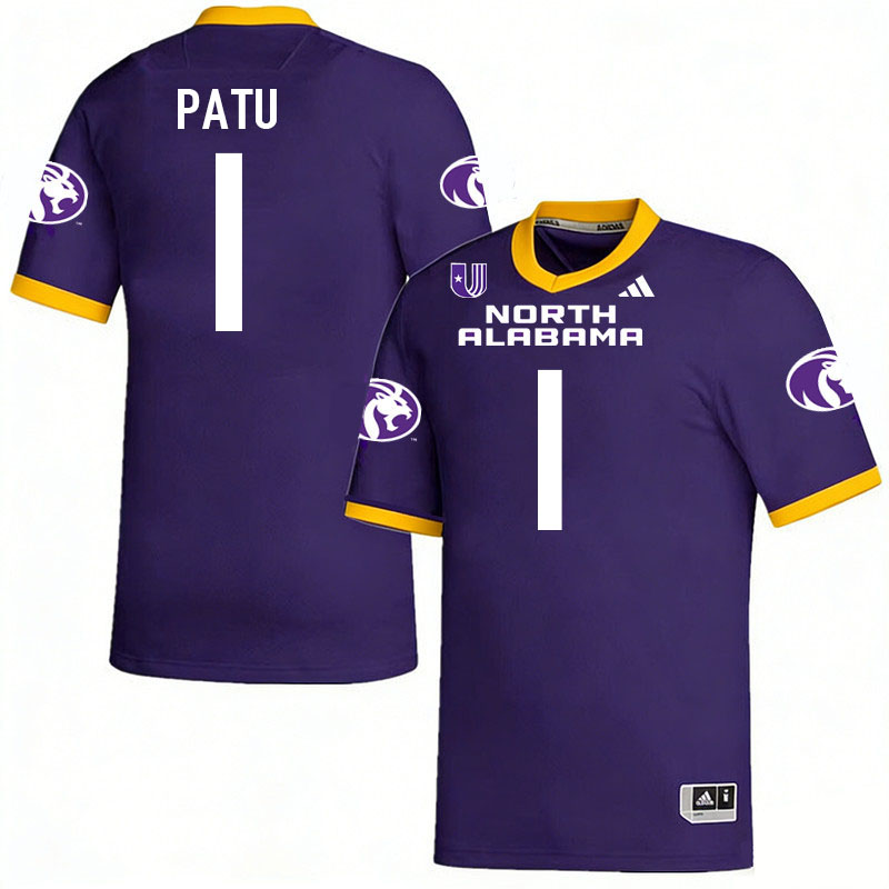 North Alabama Lions #1 Ari Patu College Football Jerseys,Uniforms Stitched-Purple